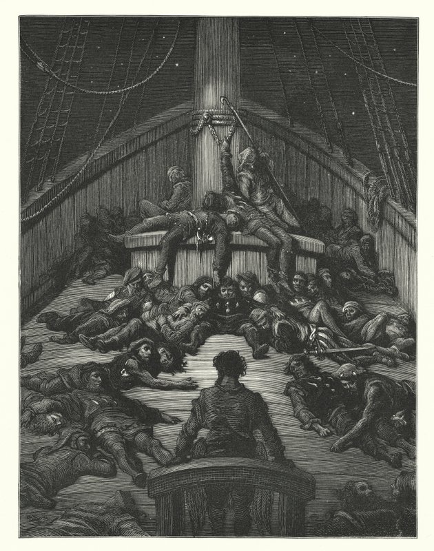 Illustration de Gustave Doré pour Rime of the Ancient Mariner de Coleridge (gravure) - Gustave Dore