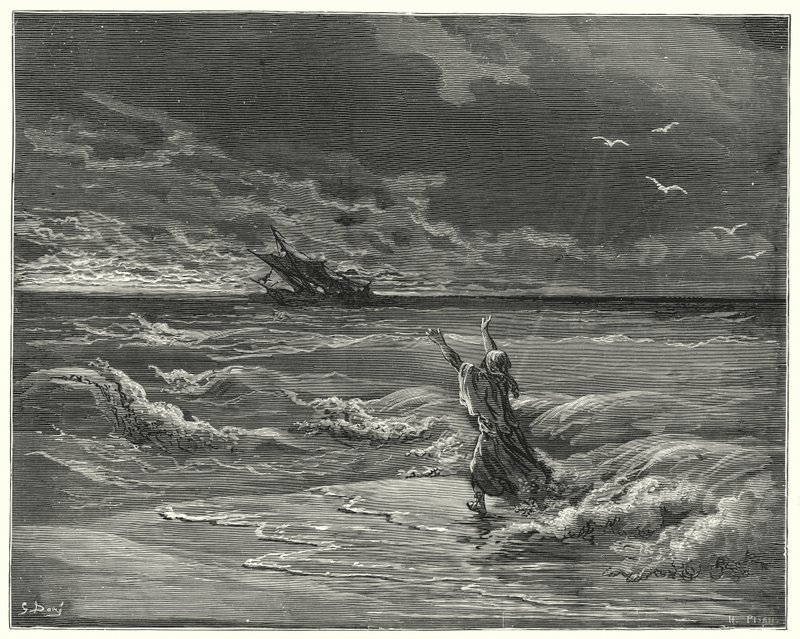 Don Quichotte : "Reviens, ma chère fille, car je te pardonne tout" (gravure) - Gustave Dore