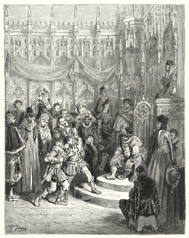 Don Quichotte de Gustave Doré: "Le gouverneur Sancho Panza rendant justice" - Gustave Dore