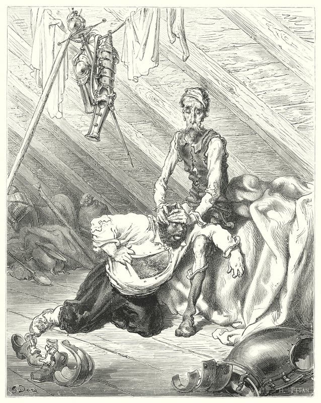 Don Quichotte de Gustave Doré : "Il croyait vraiment que son heure dernière était venue" - Gustave Dore