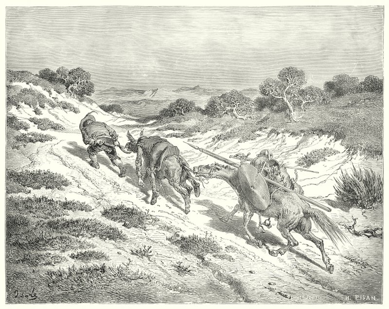 Don Quichotte de Gustave Doré : "Menant l