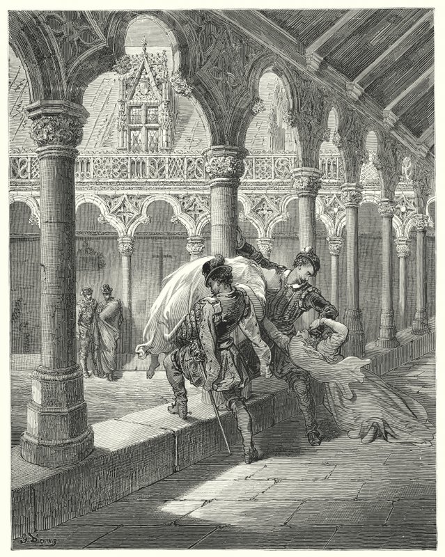 Don Quichotte de Gustave Doré: "Lucinda, se trouvant en son pouvoir, s