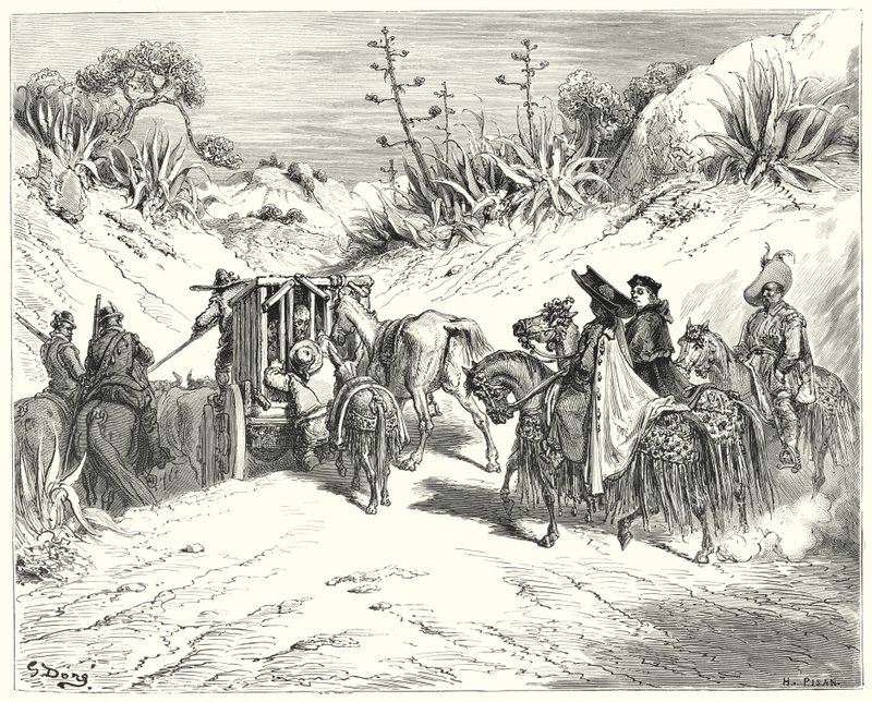 Don Quichotte de Gustave Doré : « Le curé était très attentif et le croyait un homme de bon jugement » - Gustave Dore