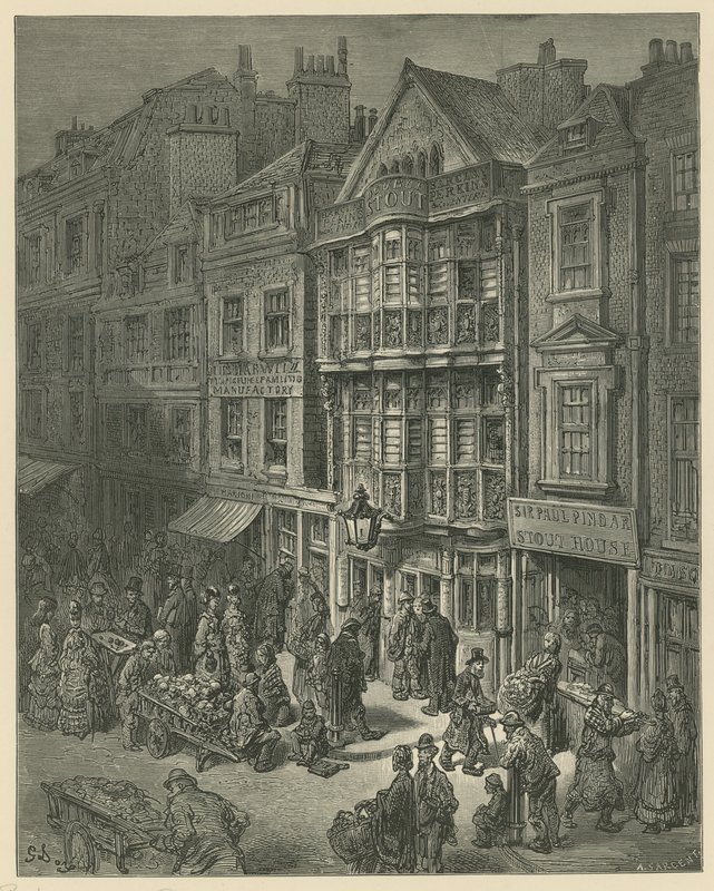 Illustration représentant Bishopsgate Street - Gustave Dore