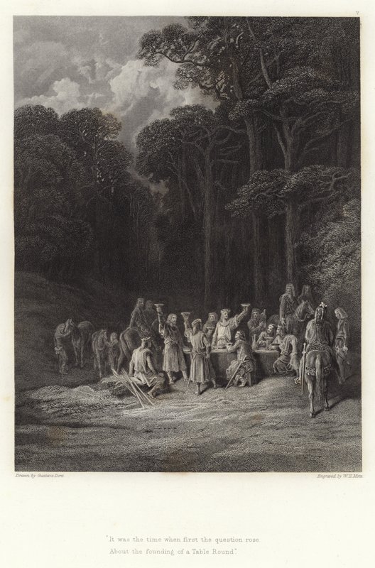Illustration pour Vivien par Alfred Tennyson - Gustave Dore