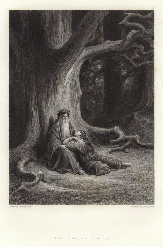 Illustration pour Vivien par Alfred Tennyson - Gustave Dore