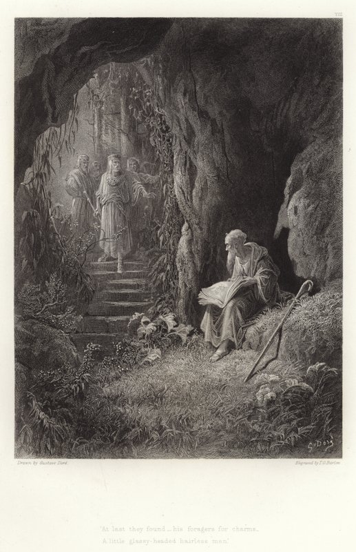 Illustration pour Vivien par Alfred Tennyson - Gustave Dore