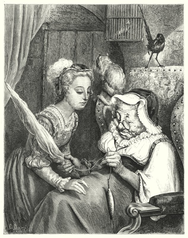 La Belle au Bois Dormant (gravure) - Gustave Dore