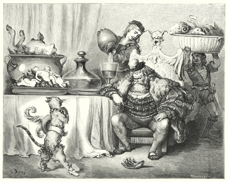 Le Maître Chat ou le Chat Botté (gravure) - Gustave Dore