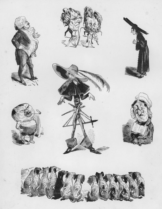 Esquisses humoristiques et grotesques par Gustave Doré (gravure) - Gustave Dore