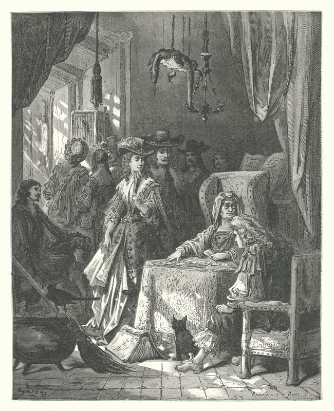 Les Fables de La Fontaine : La Diseuse de bonne aventure - Gustave Dore