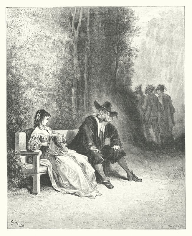 Les Fables de La Fontaine : La Jeune Fille (gravure) - Gustave Dore