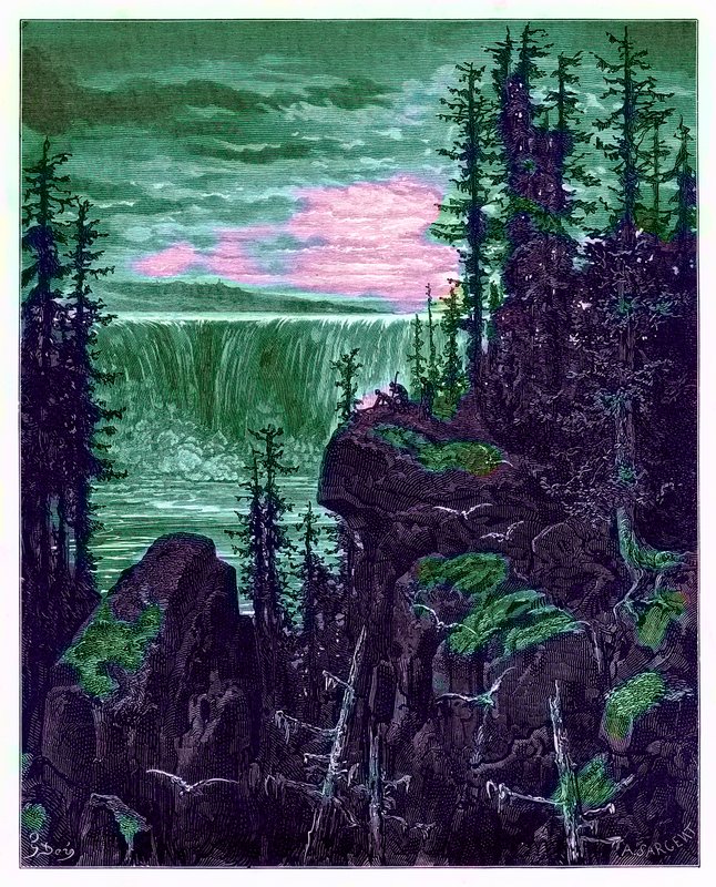 Les chutes du Niagara, illustration de 