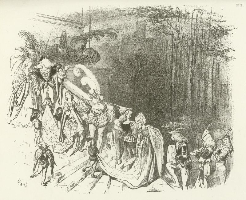 Les Seigneurs et Dames du Château. Début du XVIe siècle - Gustave Dore