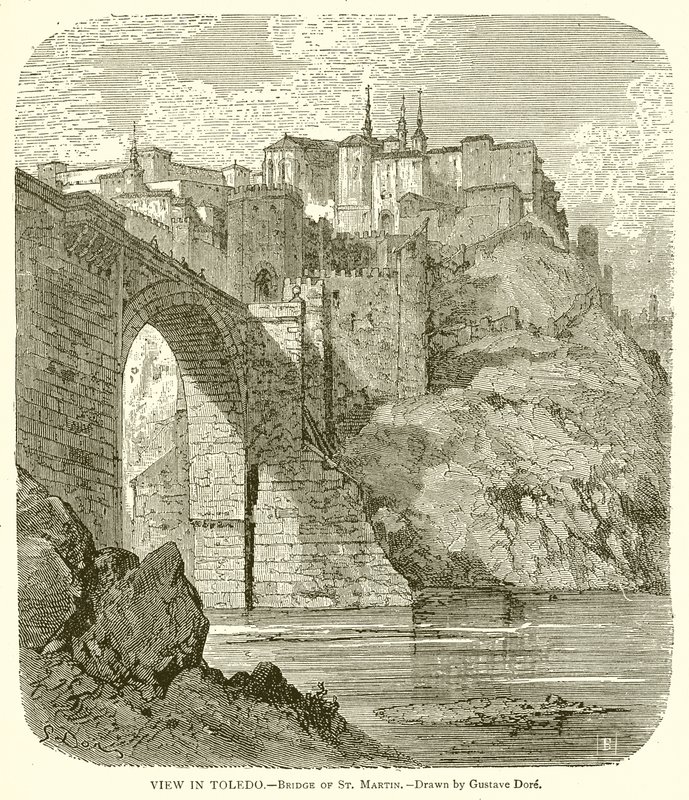 Vue de Tolède.--Pont de Saint-Martin - Gustave Dore