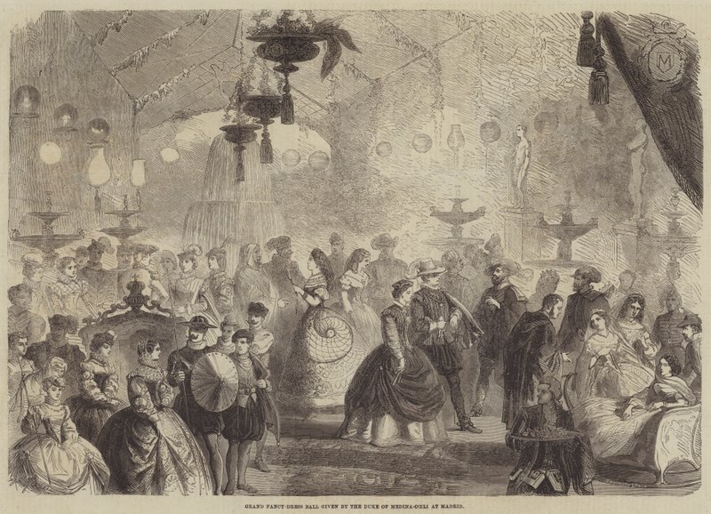 Grand bal costumé donné par le duc de Medina-Coeli à Madrid - Gustave Janet
