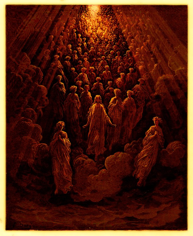 Les anges dans la planète Mercure, illustration de The Dore Gallery, publié vers 1890 - Gustave after Dore