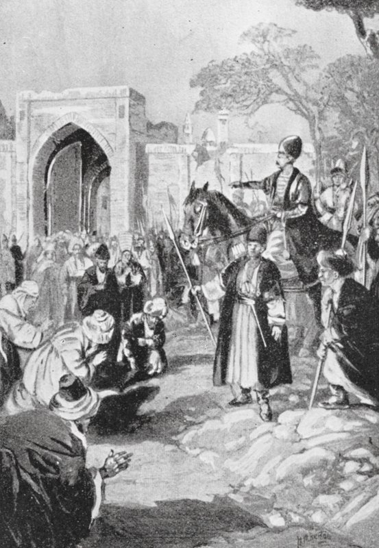 Bokhara ouvre ses portes au Mongol Ogodai Khan, 1231 après J.-C. - H. M. (after) Burton