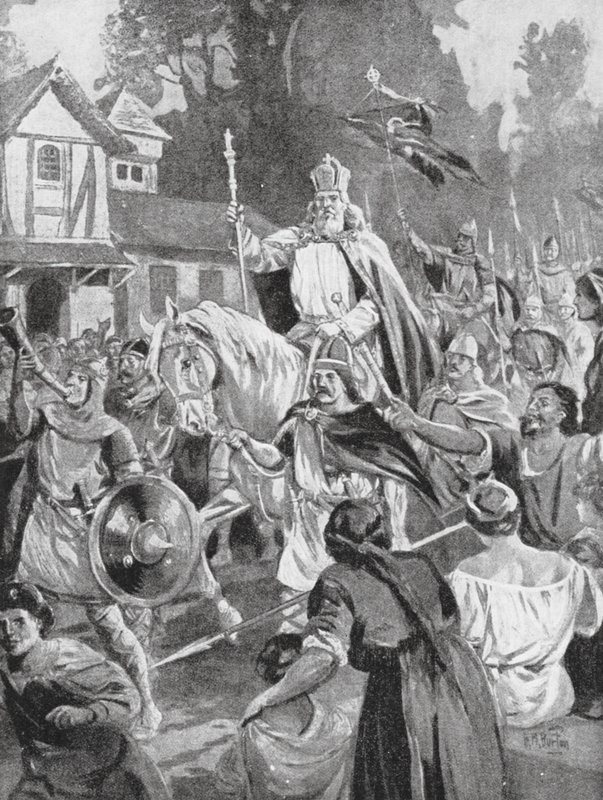 Charlemagne retournant à Bruxelles, sa résidence de campagne - H. M. (after) Burton