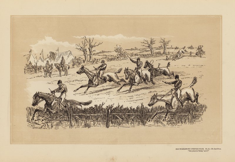 La course de steeple-chase de Tumbletown, n° 11, La dernière clôture (gravure) - Hablot Knight (1815 92) Browne