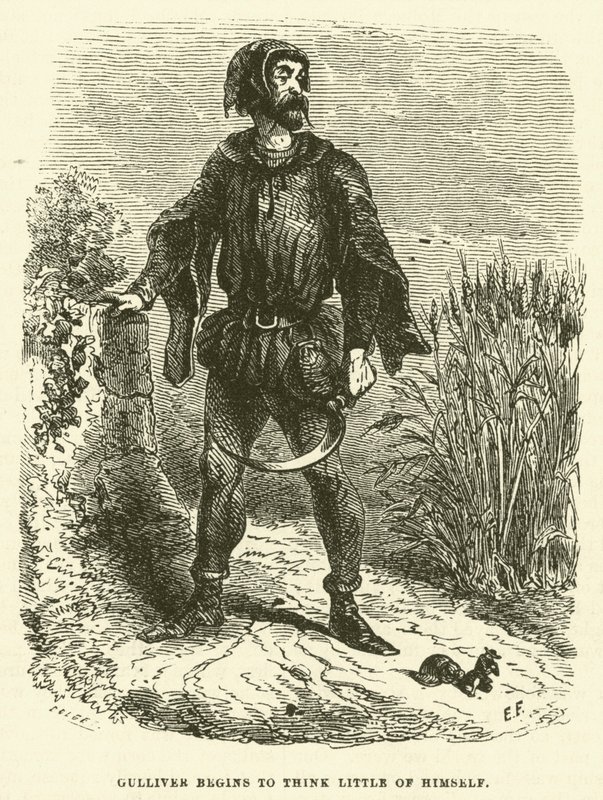 Gulliver commence à se déprécier (gravure) - after Hablot Knight Browne