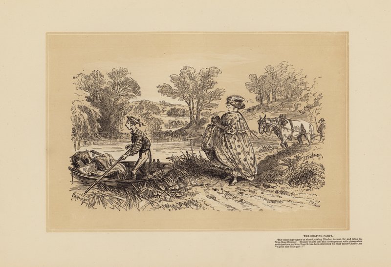 Croquis de pêche, n° 3, Un fanfaron (gravure) - Hablot Knight (1815 92) Browne