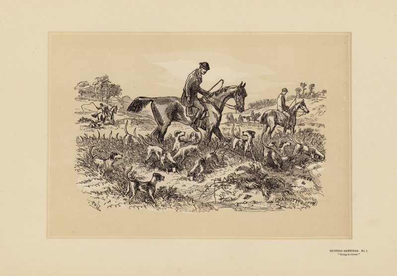 Croquis de chasse, n° 1, Aller à la couverture - Hablot Knight (1815 92) Browne