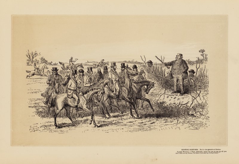 Croquis de chasse, n°2, une conférence agricole - Hablot Knight (1815 92) Browne