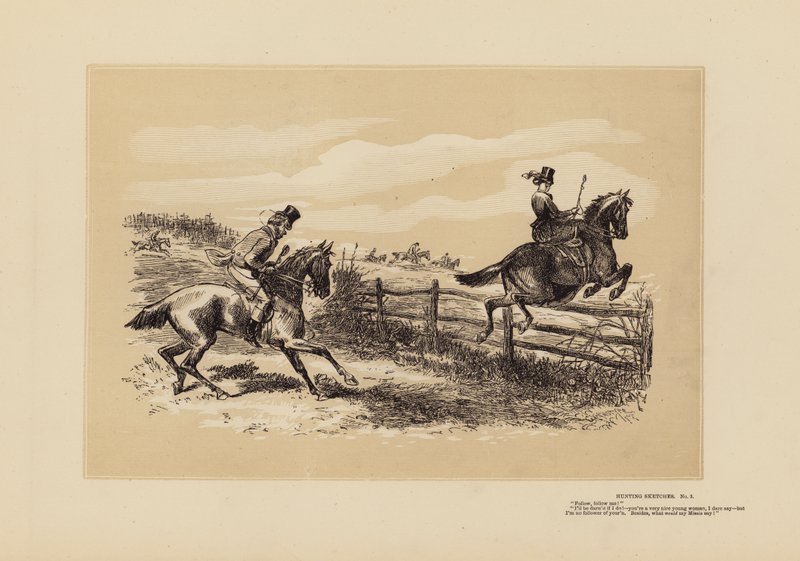 Croquis de chasse, n° 3, Suis mon chef, hein ? (gravure) - Hablot Knight (1815 92) Browne