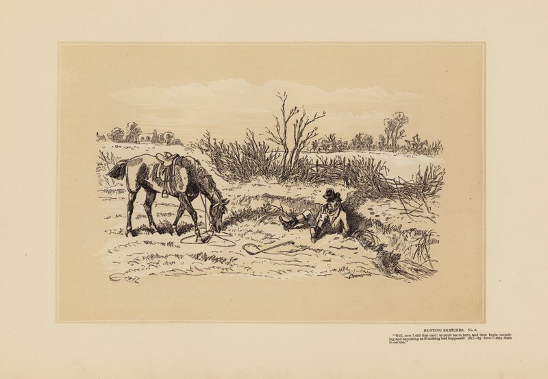 Croquis de chasse, n° 8, Décidément cool (gravure) - Hablot Knight (1815 92) Browne