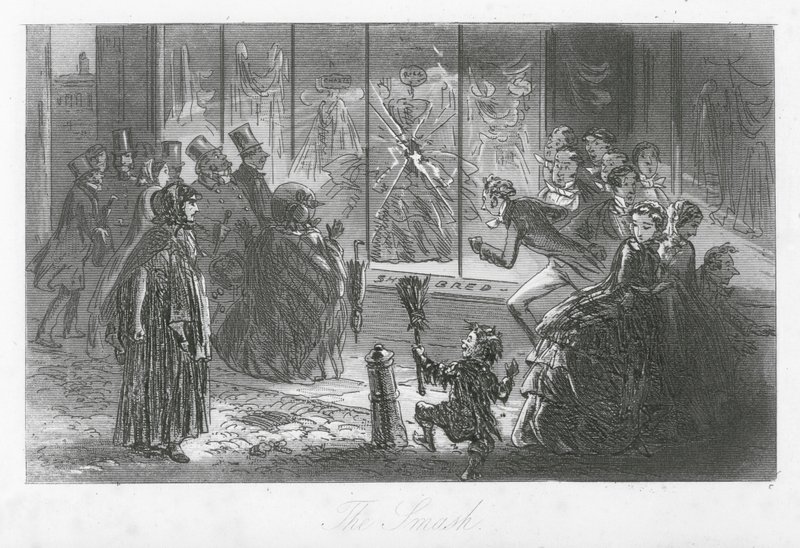 Rues de Londres : Le Fracas (gravure) - Hablot Knight (1815 92) Browne