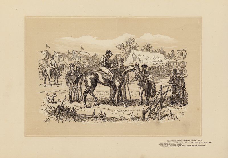 La course de steeple de Tumbletown, n° 12, après la course - Hablot Knight (1815 92) Browne