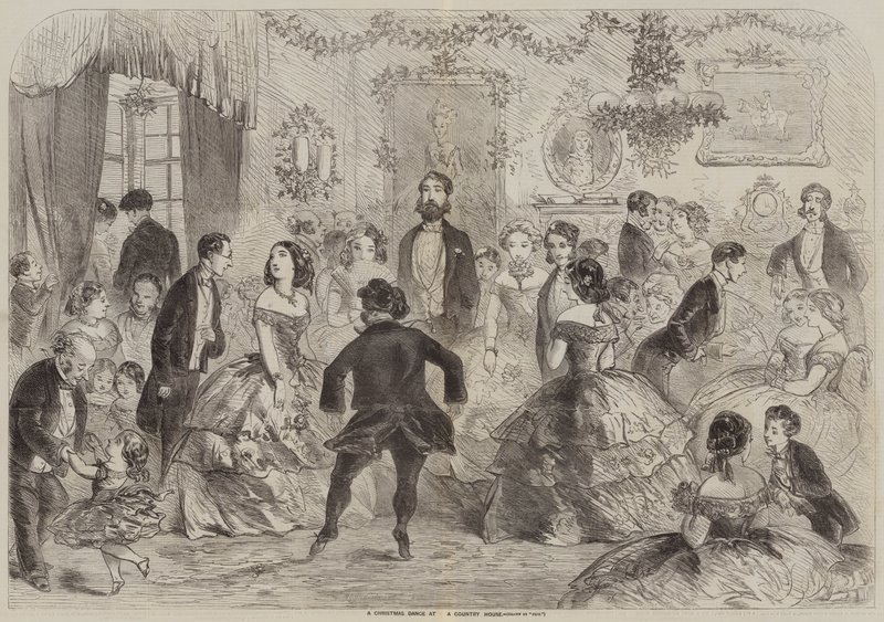 Une danse de Noël dans une maison de campagne - Hablot Knight Browne