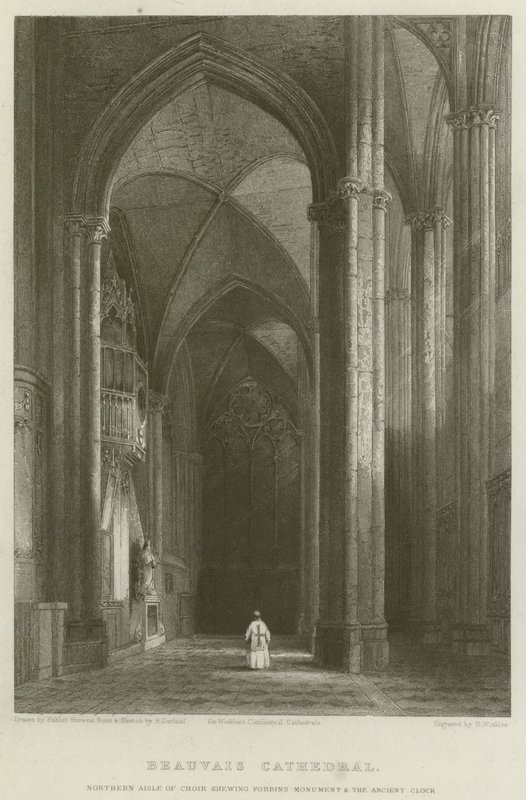 Cathédrale de Beauvais, Aile Nord du Chœur montrant le Monument de Forbin et l
