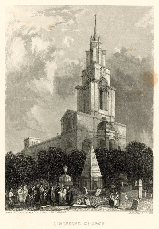 Église de Limehouse ; Église Sainte-Anne, Limehouse, Londres - Hablot Knight Browne