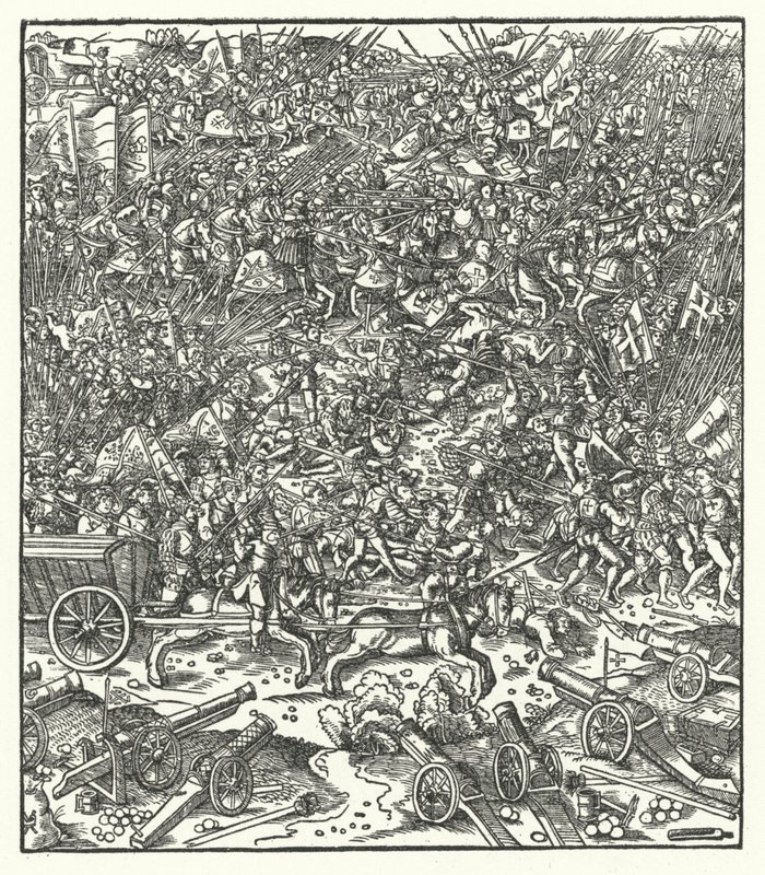 Bataille de Guinegate, France, 7 août 1479 - Hans (after) Burgkmair