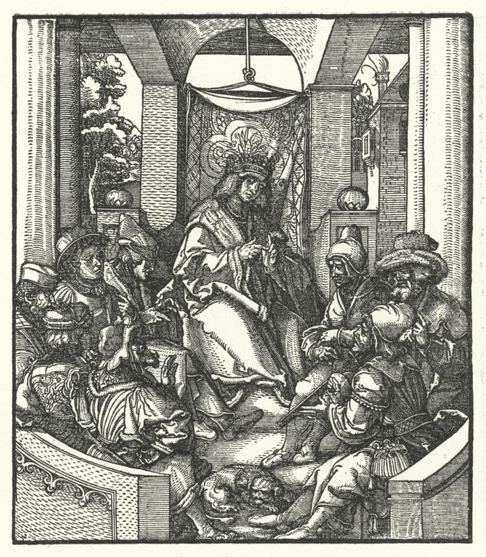 Le roi Louis XI de France négociant avec les rebelles flamands - Hans (after) Burgkmair