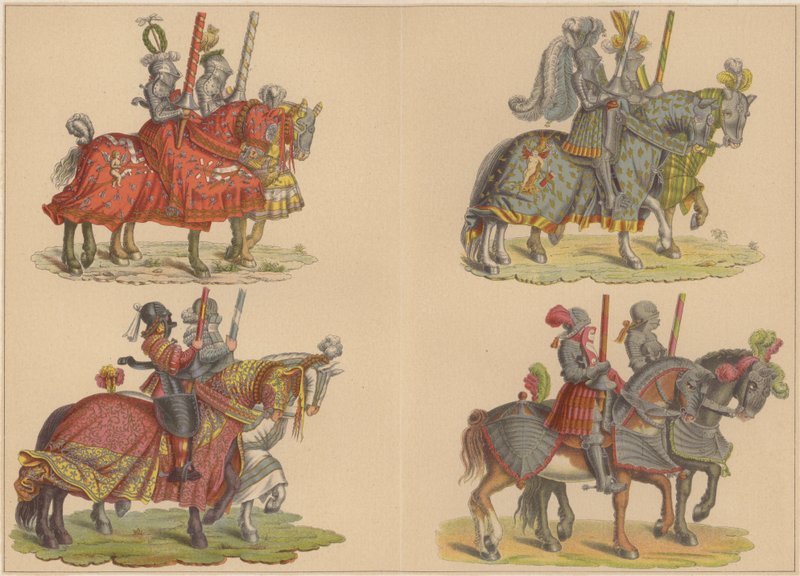 Chevaliers à cheval - Hans (after) Burgkmair