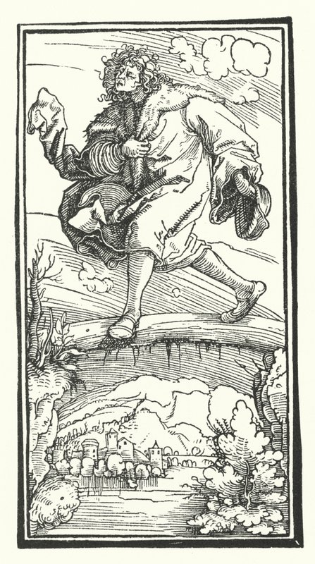 Gravure de De Remediis Utriusque Fortunae (Remèdes pour la fortune bonne et mauvaise) de Pétrarque - Hans (after) Burgkmair