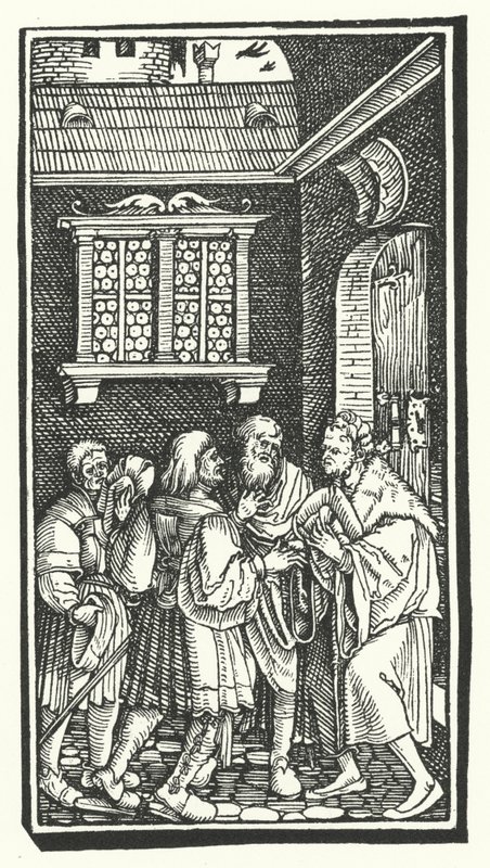 Gravure de De Remediis Utriusque Fortunae (Remèdes pour la Fortune Bonne et Mauvaise) de Pétrarque - Hans (after) Burgkmair