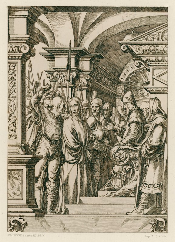 Jésus-Christ devant Caïphe - Hans (after) Holbein the Younger