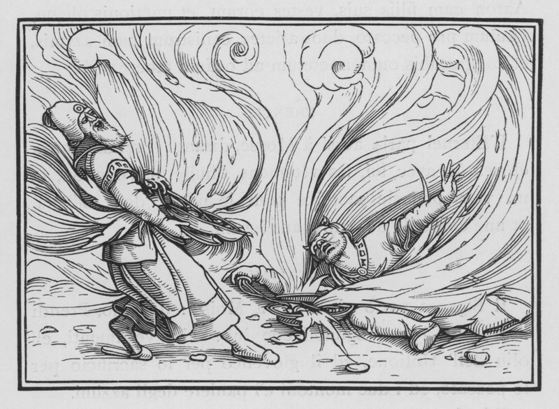 Nadab et Abihu tués par le feu, Lévitique X, 1, 2 - Hans Holbein der Jüngere