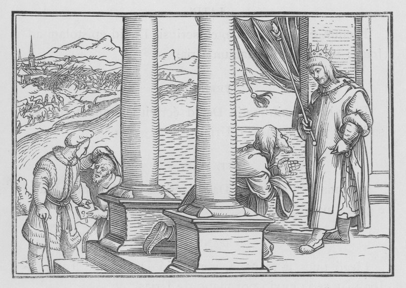 Nathan réprimande David par une parabole, 2 Samuel XII, 7 - Hans Holbein der Jüngere