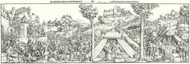 Landsknechts combattant une bataille au début du XVIe siècle - Hans Leonard (after) Schaufelein