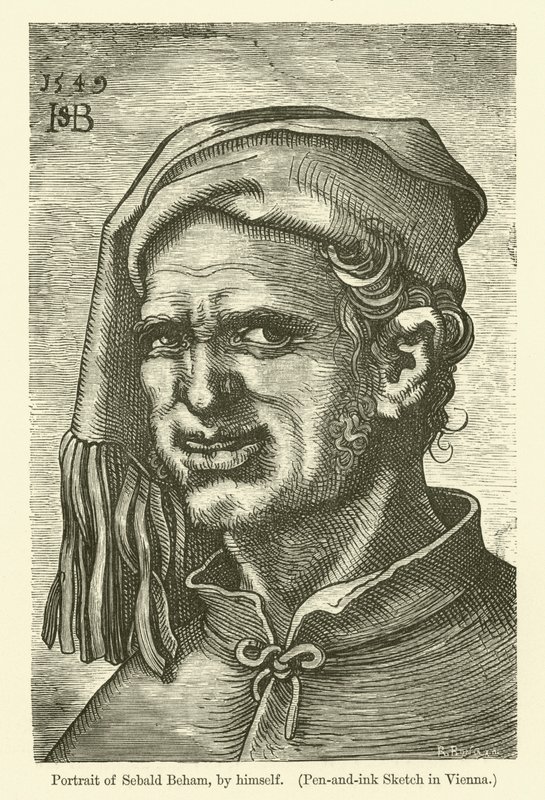Autoportrait du peintre et graveur allemand Sebald Beham - Hans Sebald Beham