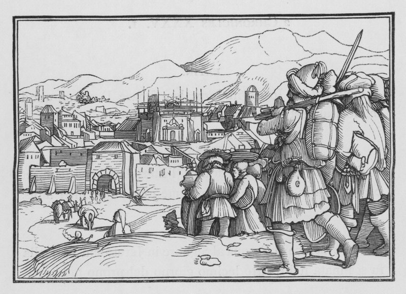 Cyrus restitue les vases du temple, Esdras I, 6 - Hans after Holbein the Younger