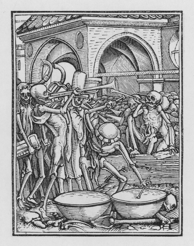 La Danse Macabre de Holbein : Un Cimetière - Hans after Holbein the Younger