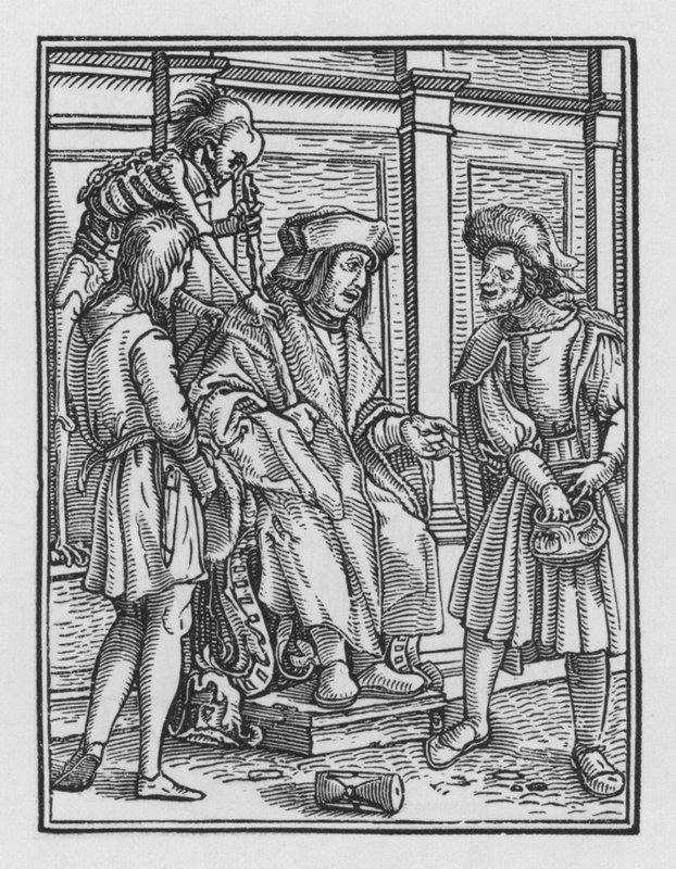 La Danse Macabre de Holbein : Le Juge - Hans after Holbein the Younger