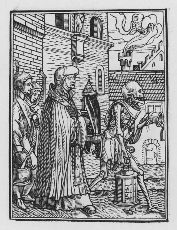 La Danse Macabre de Holbein : Le Prêtre - Hans after Holbein the Younger