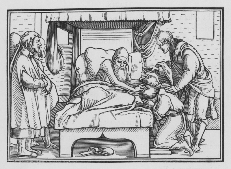 Jacob Bénit Joseph et Ses Deux Fils, Genèse XLVIII, 14 - Hans after Holbein the Younger